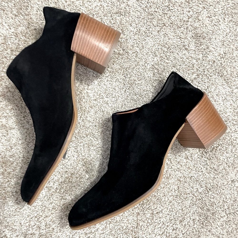 Everlane Italian Tan‎ Leather Suede Mule Convertible Heel Ankle Booties Size 9.5